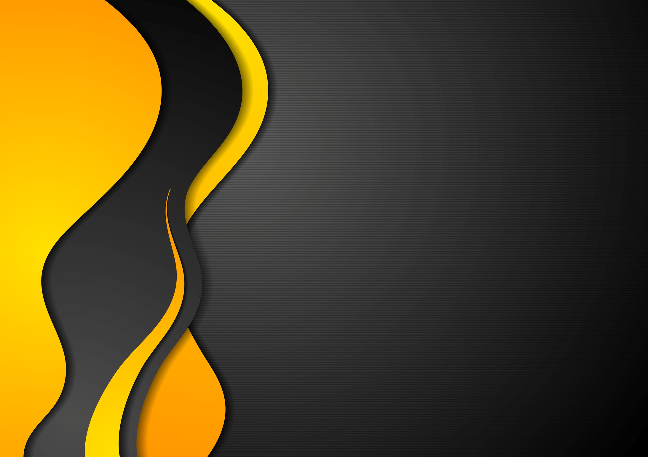 Abstract Black and Yellow Waves
